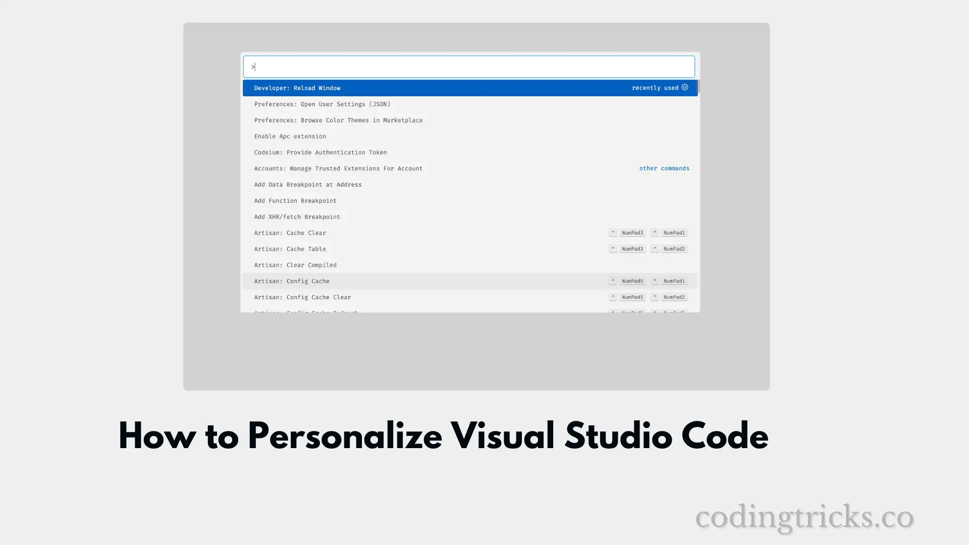How to Personalize Visual Studio Code (VSCode) - CodingTricks